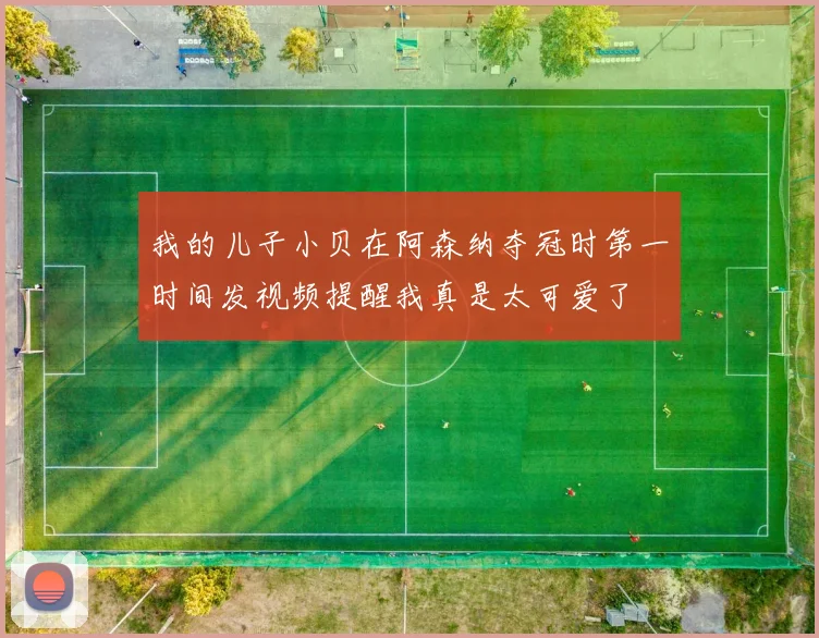 我的儿子小贝在阿森纳夺冠时第一时间发视频提醒我真是太可爱了